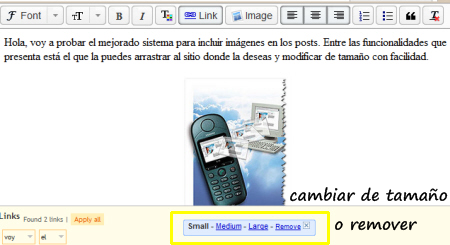 opciones de edición de imagen