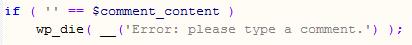 cortar comment