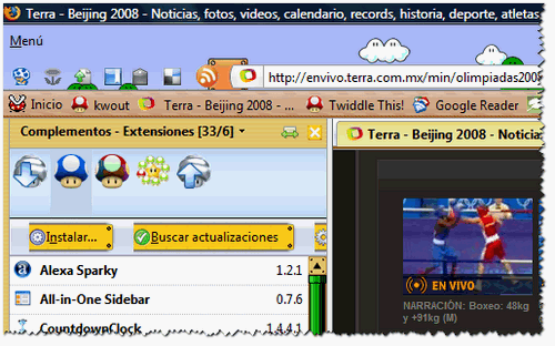 mario bros firefox