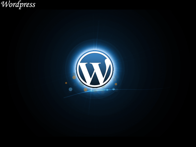 Logo de WordPress con fondo negro
