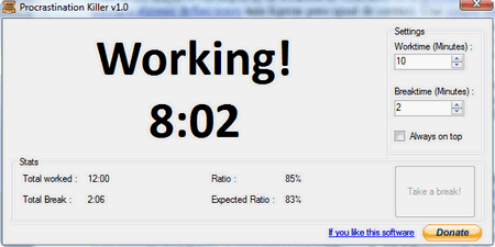 Procrastination Killer, un programa gratuito para el método (10+2)*5 Procrastination Killer, un programa gratuito para el método (10+2)*5