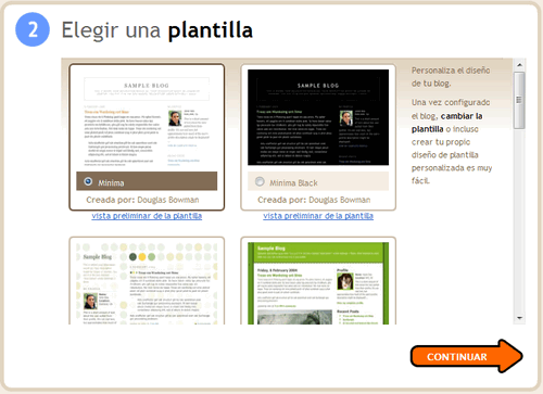 Selecciona el aspecto de tu blog Selecciona el aspecto de tu blog