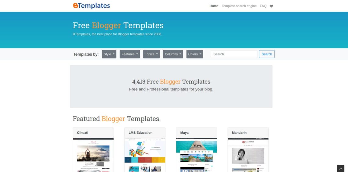 BTemplates: Más De 4000 Plantillas Blogger - Blog And Web