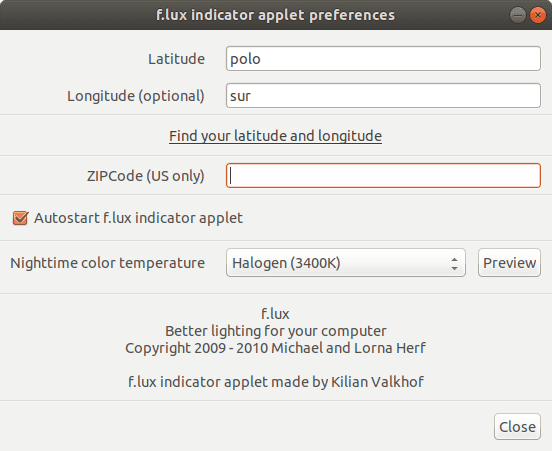 Flux aplicación para proteger la vista